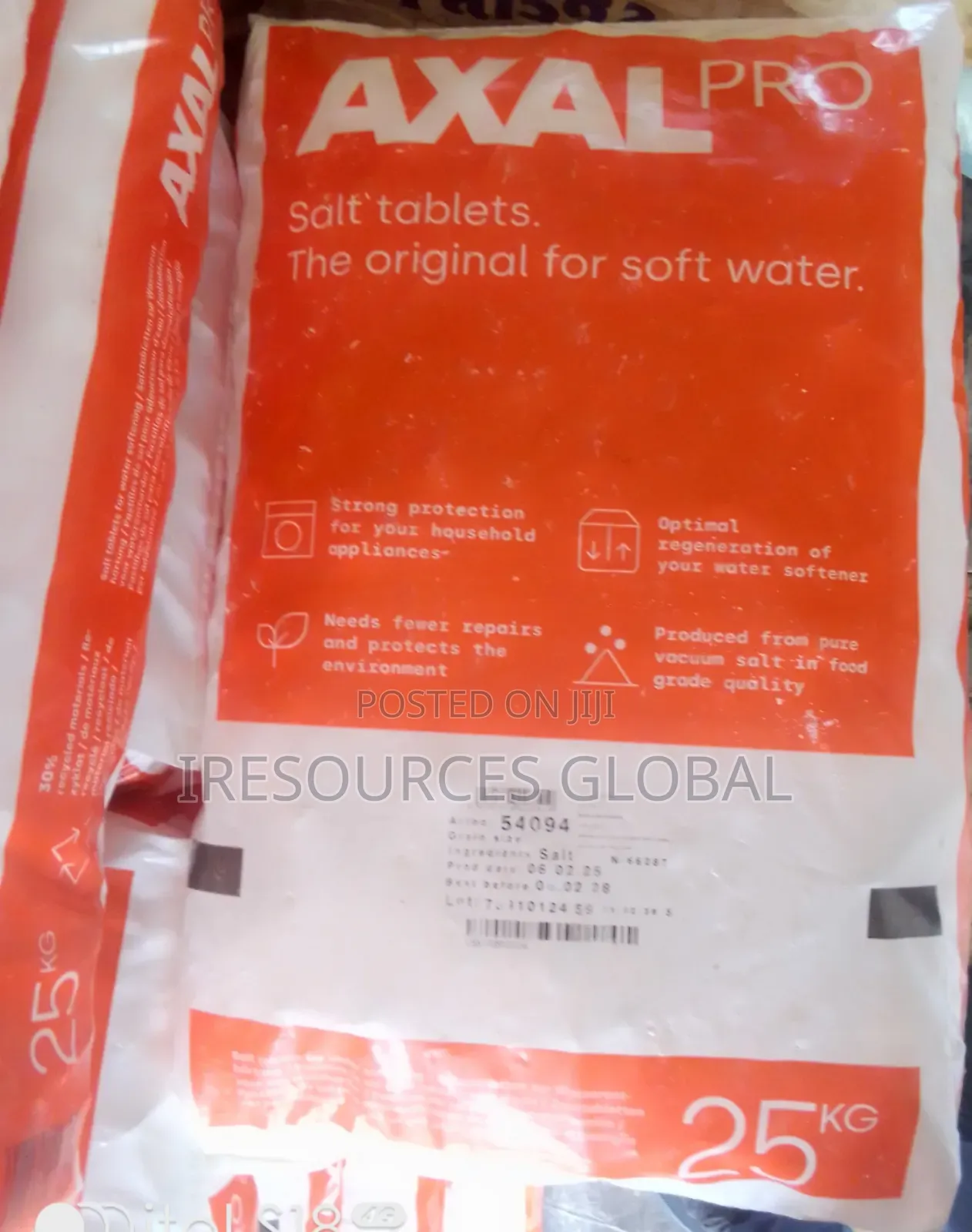 Industrial Salt Tablets (Axal Pro) 25kg