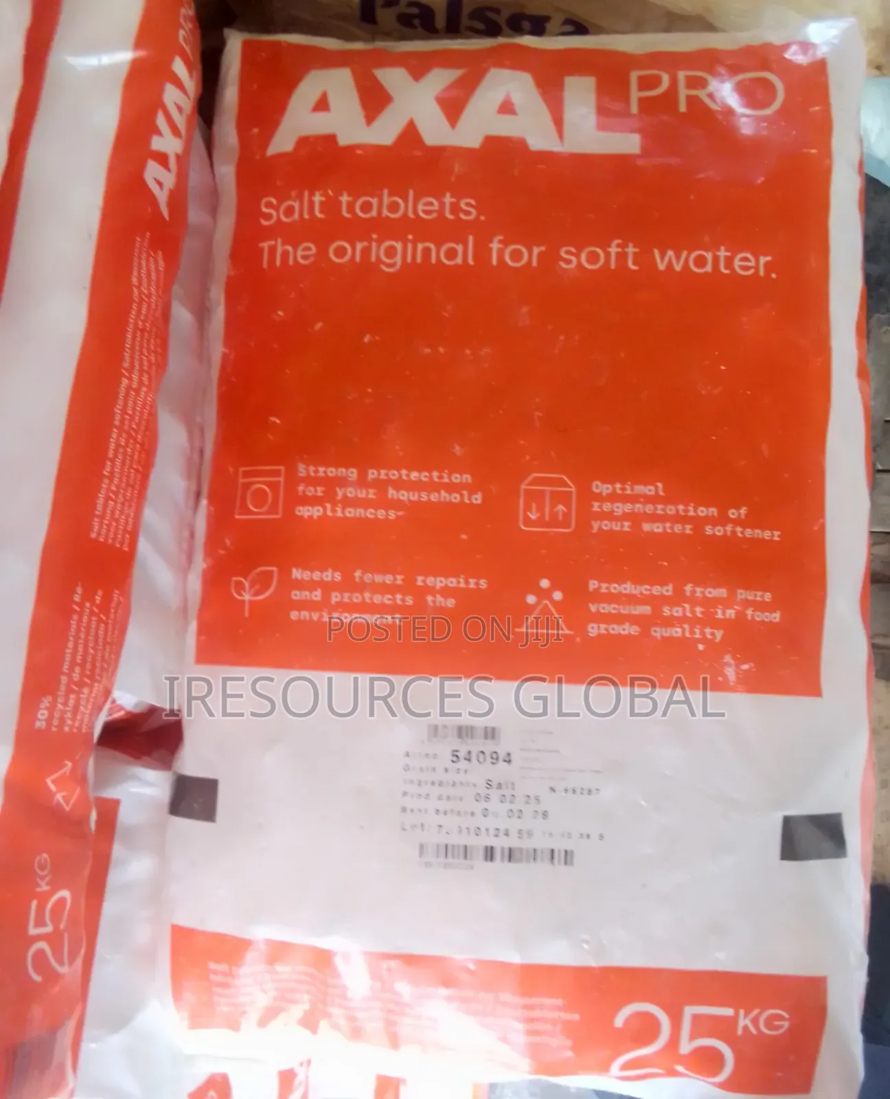 Industrial Salt Tablets (Axal Pro) 25kg