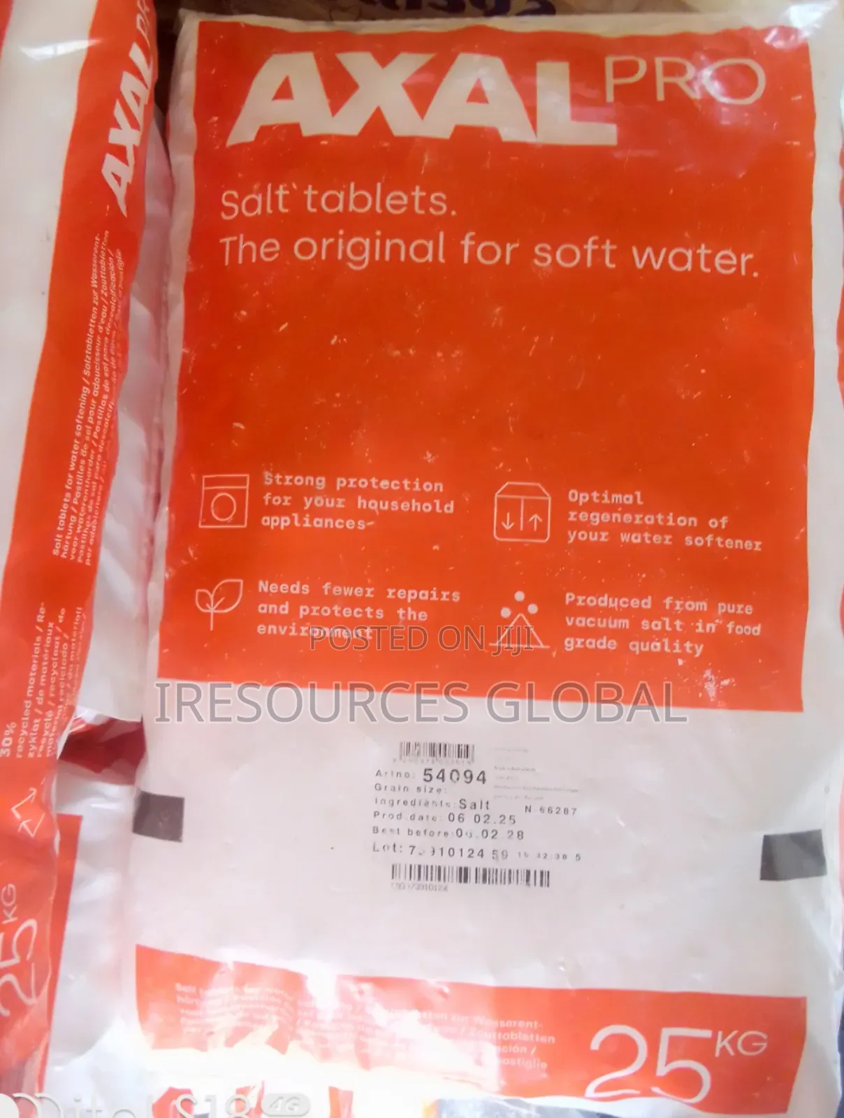 Industrial Salt Tablets (Axal Pro) 25kg
