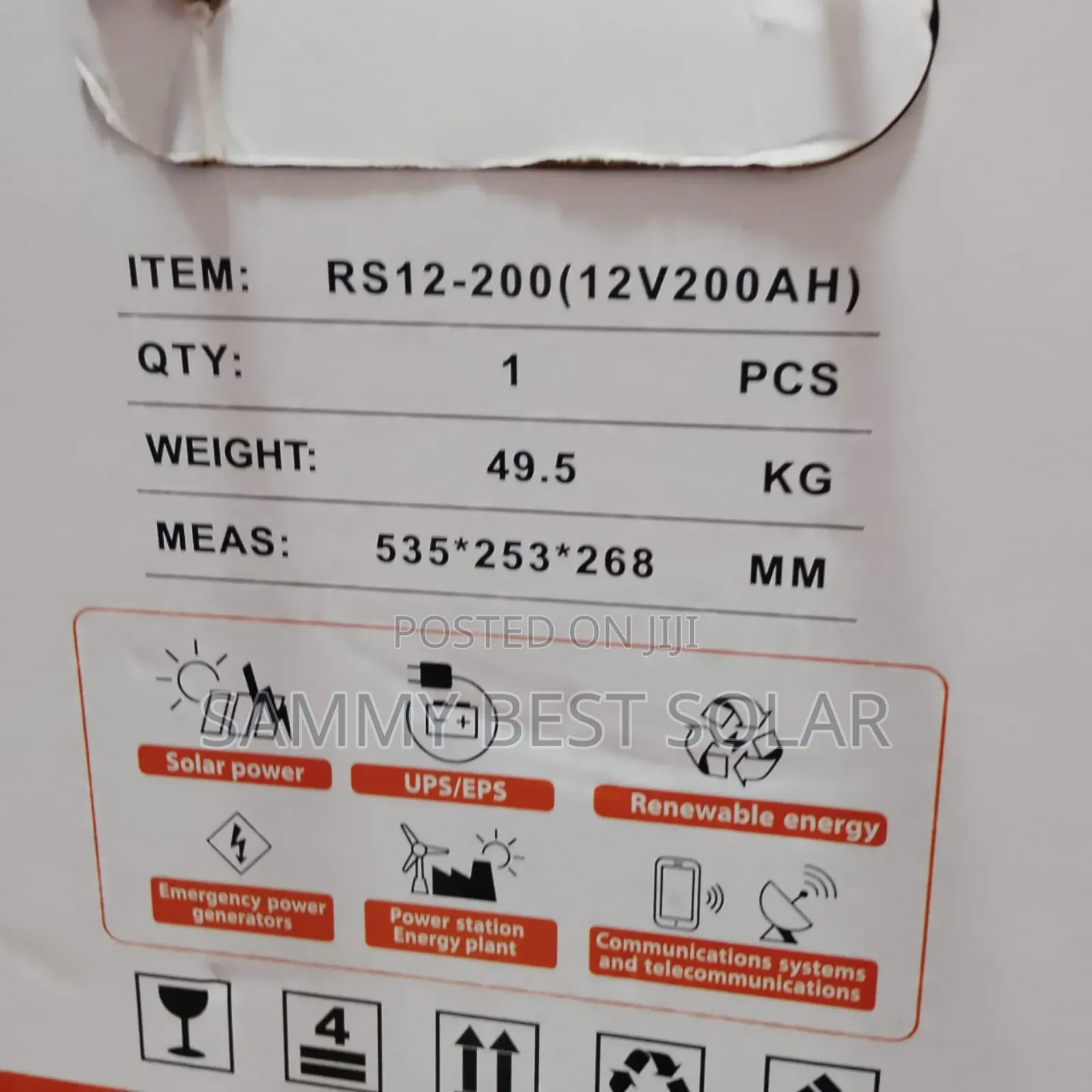12v/200ah Ral Solar Battery Available