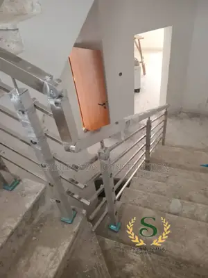 40 by 40 Square Pipe Staircase Handrails
