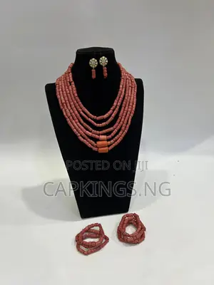 Photo - Edo Benin Women Bridal Coral Beads Necklace for Traditional
