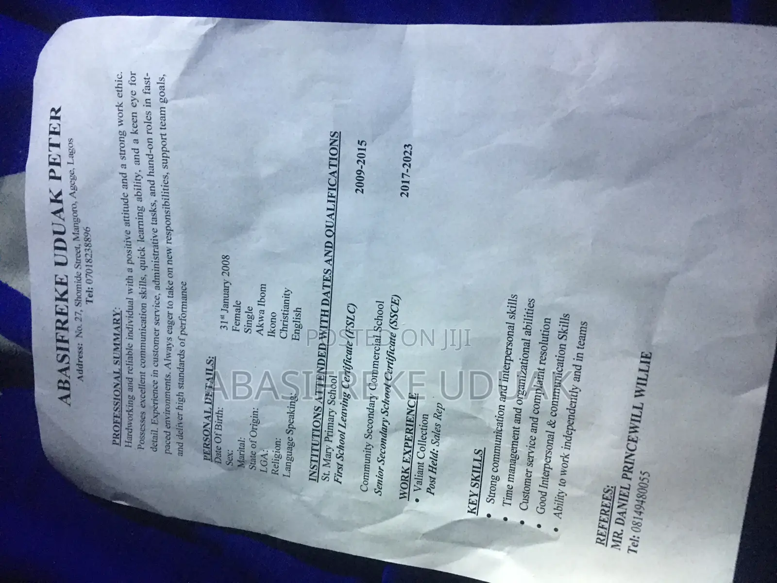 Housekeeping Cleaning CV