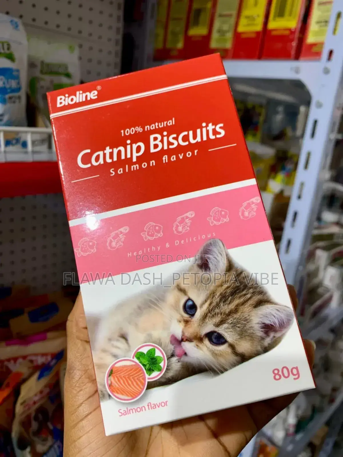Bioline Catnip Biscuits Cod, Salmon Flavors Cat Kitten Treat