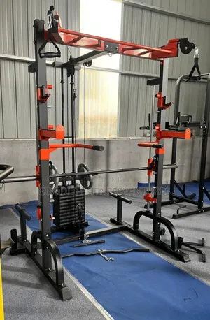 Photo - Multi-Functional Half Rack Smith Machine + Cable Crossover