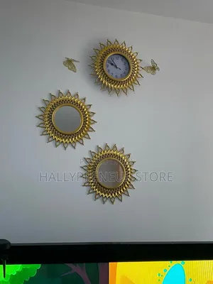 3 in 1 Wall Clock Set Wall Decorations Mirror