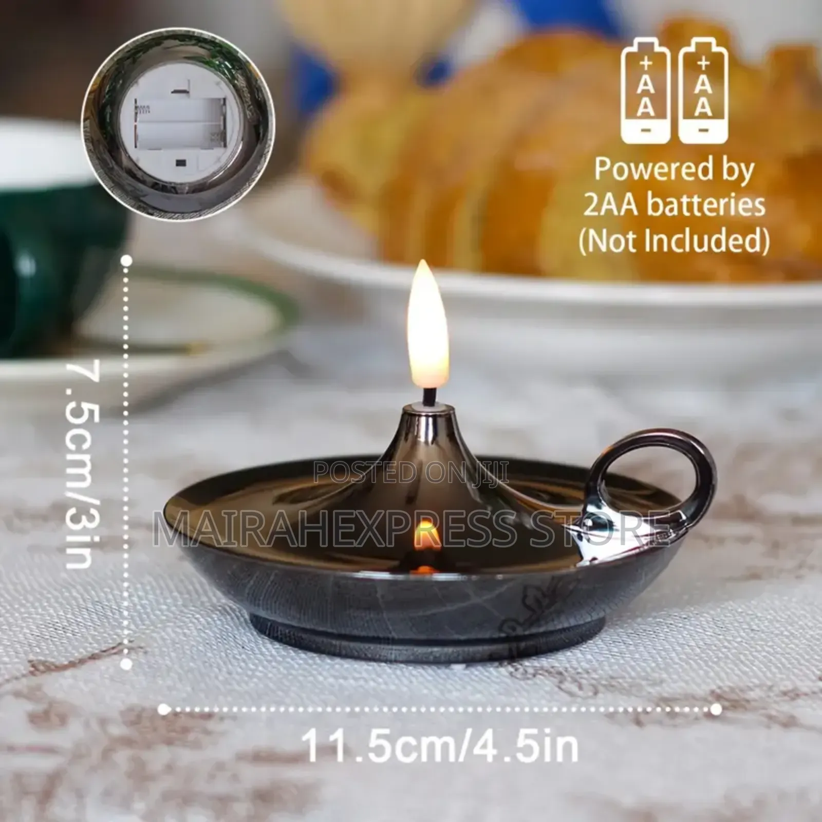 Luxury Gold Led Artificial Candle Light