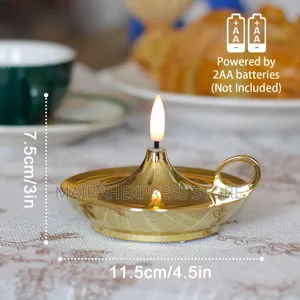 Luxury Gold Led Artificial Candle Light