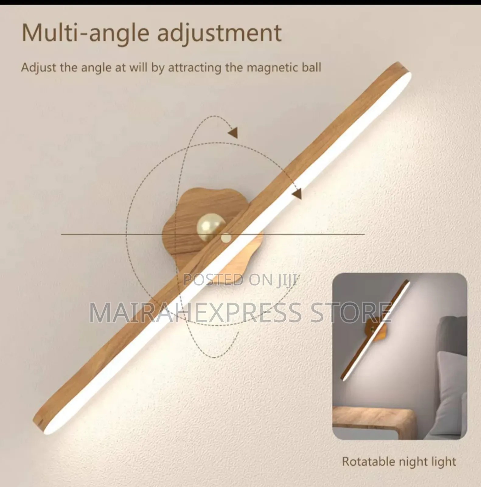 Led Wooden Bar Wall Lamp With Touch Control