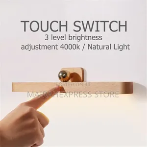 Led Wooden Bar Wall Lamp With Touch Control