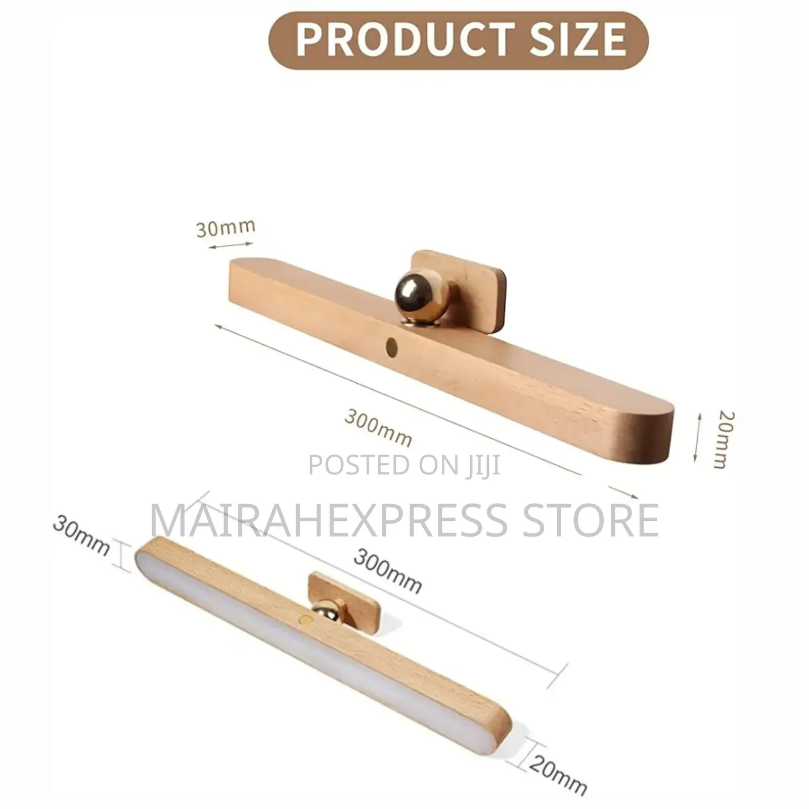 Led Wooden Bar Wall Lamp With Touch Control