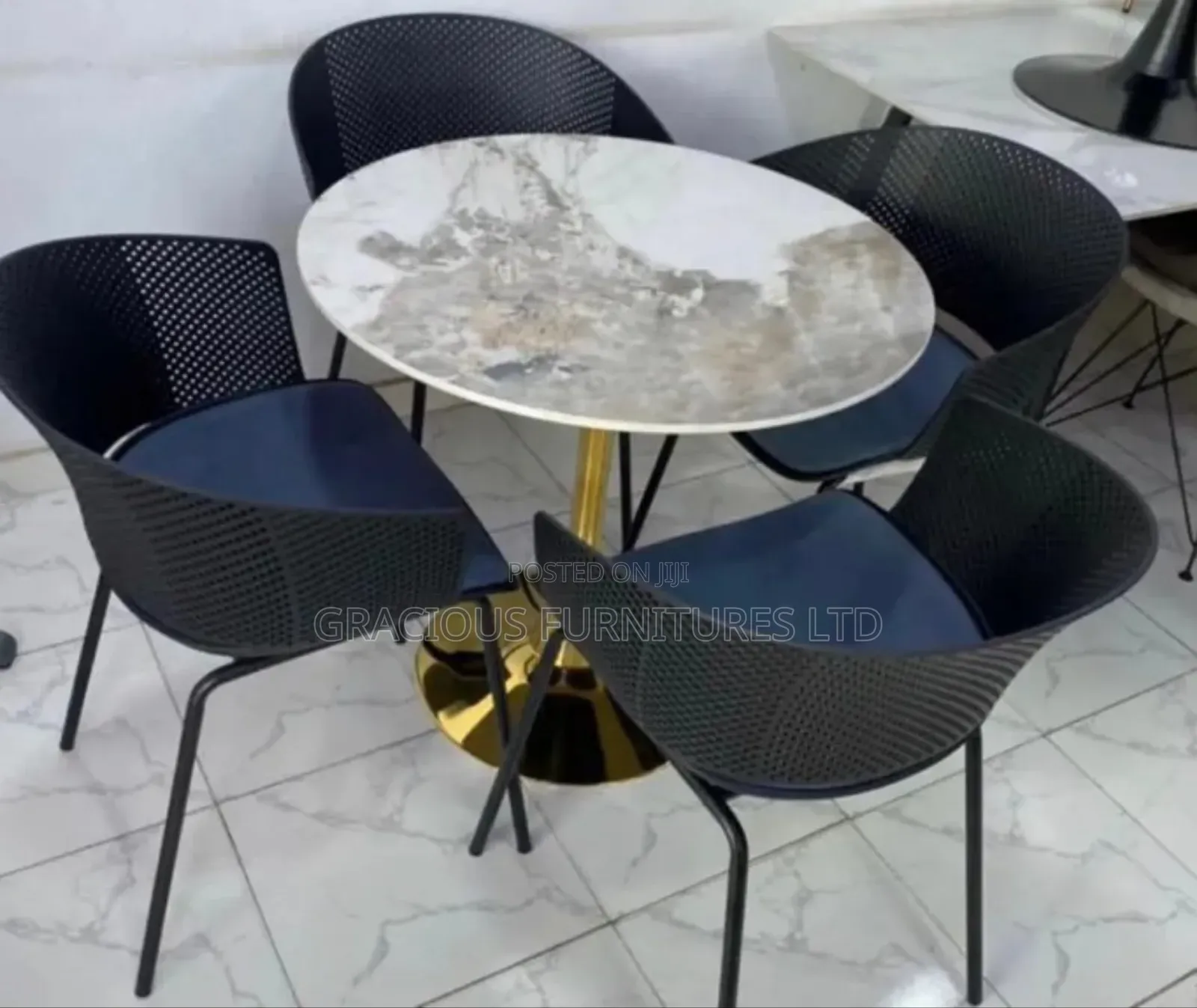 Modern Round Dining With 4 Chairs