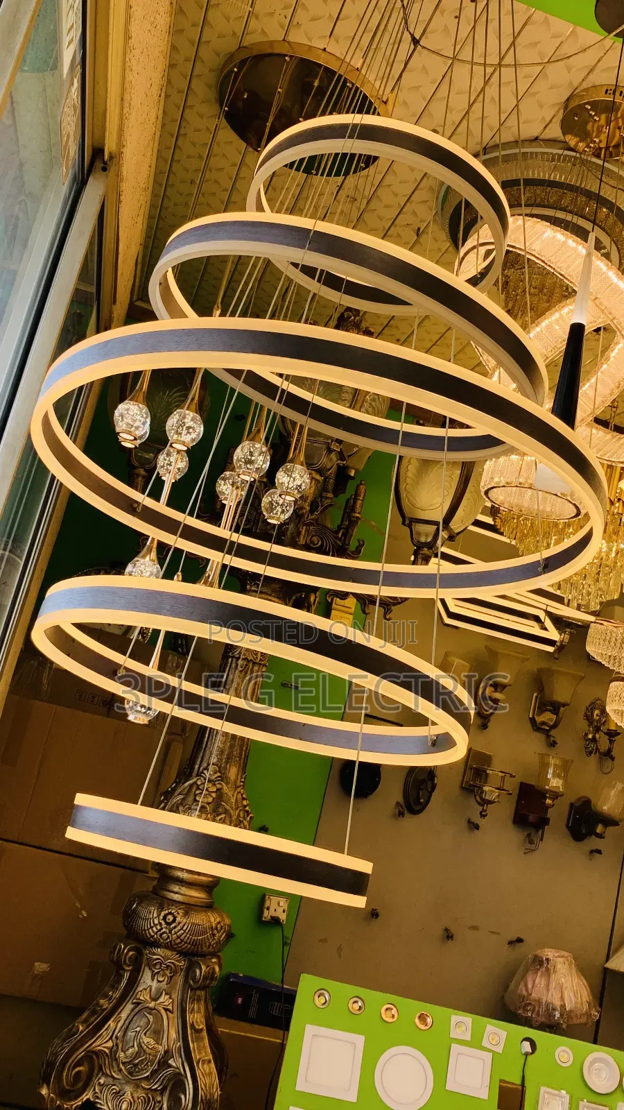 5 Rings Led Dropping Chandelier Light