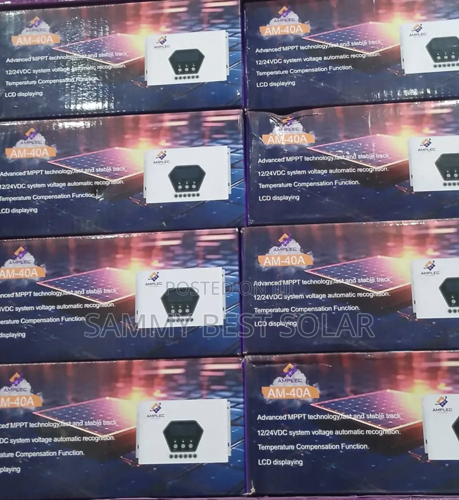 40ah Solar Charge Controller MPPT Amplec
