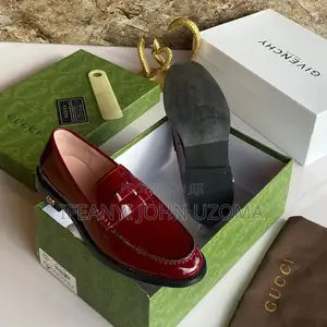 Gucci Luxury Wine Color Shoe