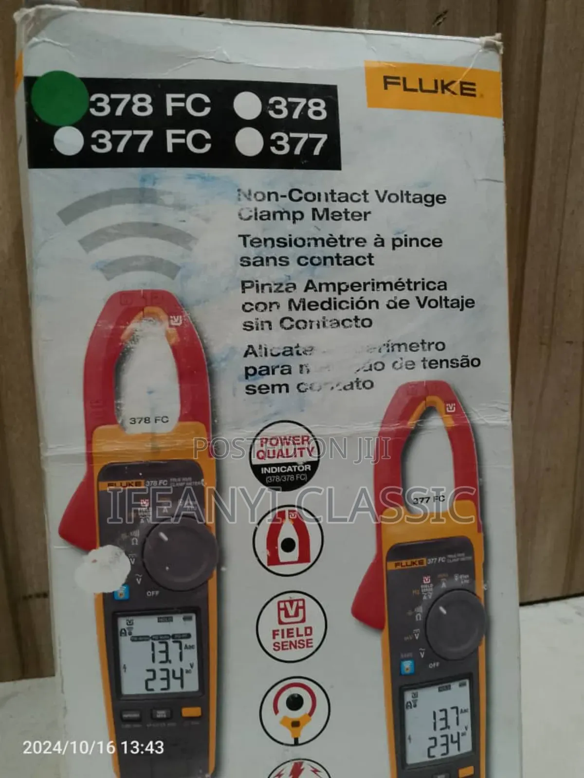 Fluke 378fc Non Contact Voltage Clamp Meter