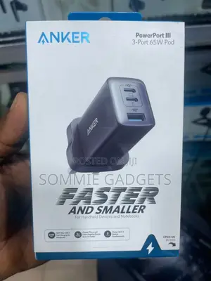 Anker Faster and Smaller Charger 65w 3-Ports