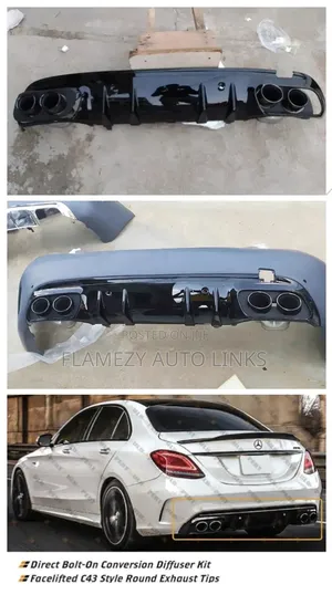 C43 Sedan Round Style Exhaust Mouth And Down