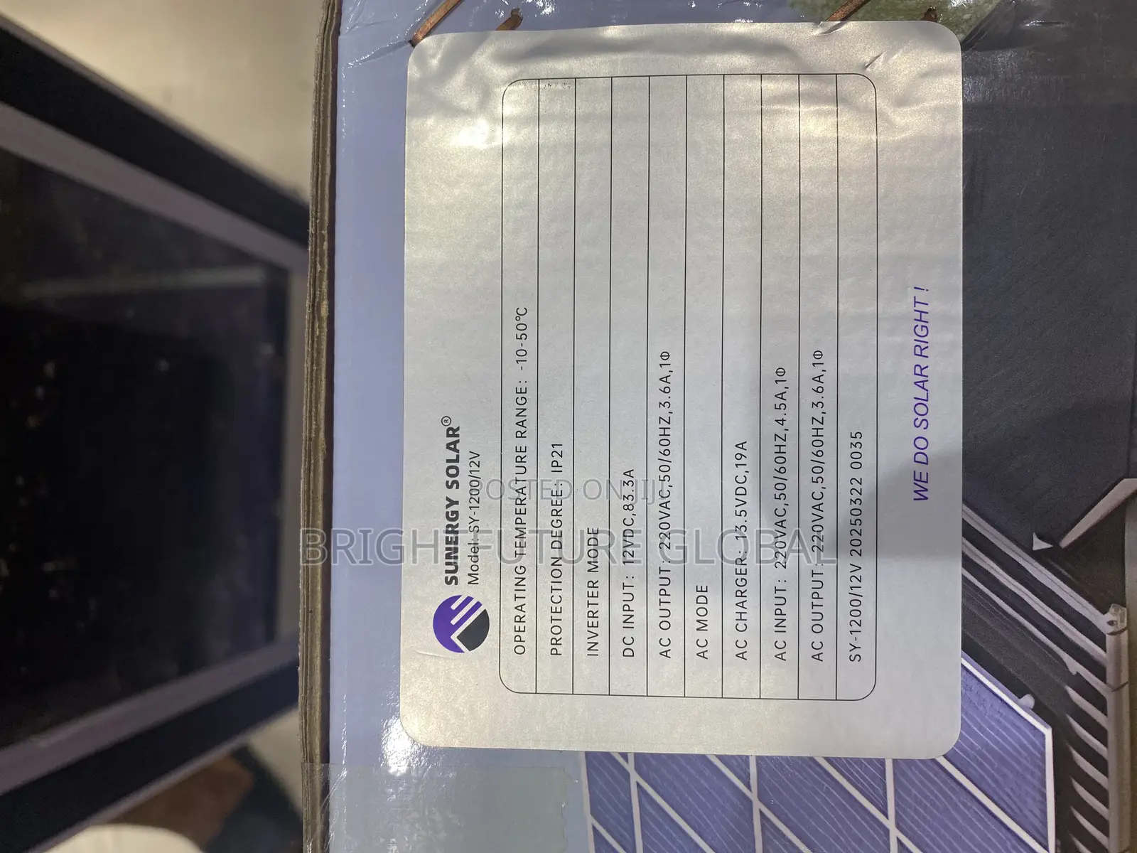 Sunergy 1.2kva Inverter