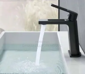 England Modern Matt Black Basin Mixer Tap (Hot and Cold)