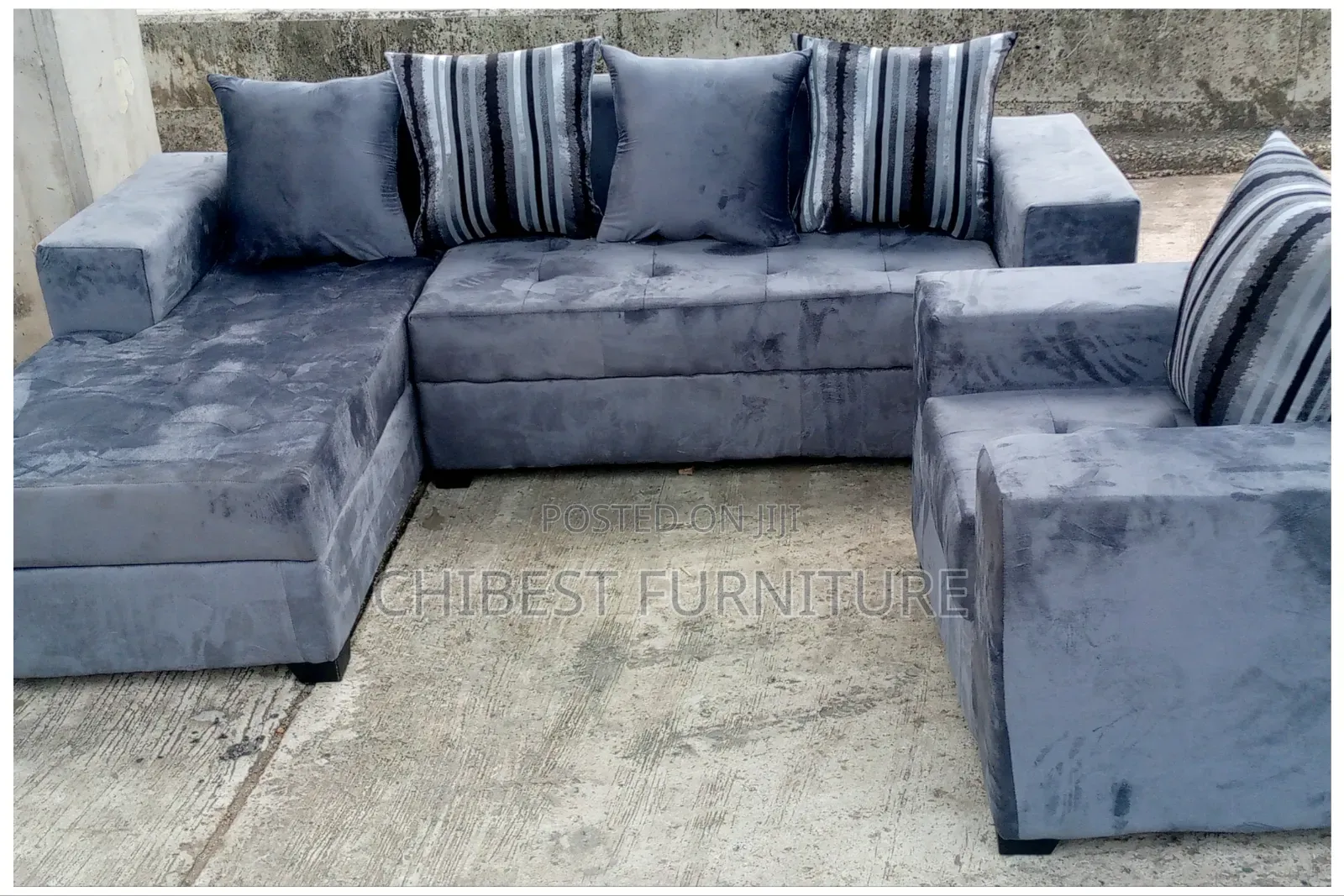 Gray Colored L Shaped Sofa Sets for Homes