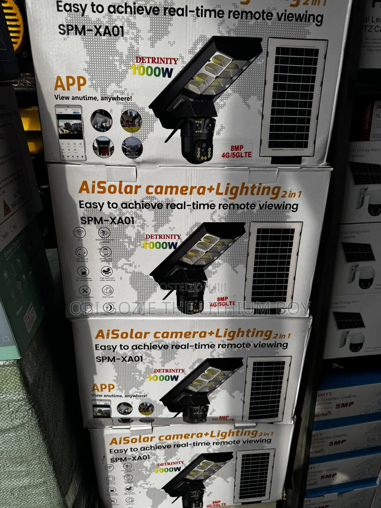 Aisolar Camera Lighting 2 in 1 Solar Security Camera Light.