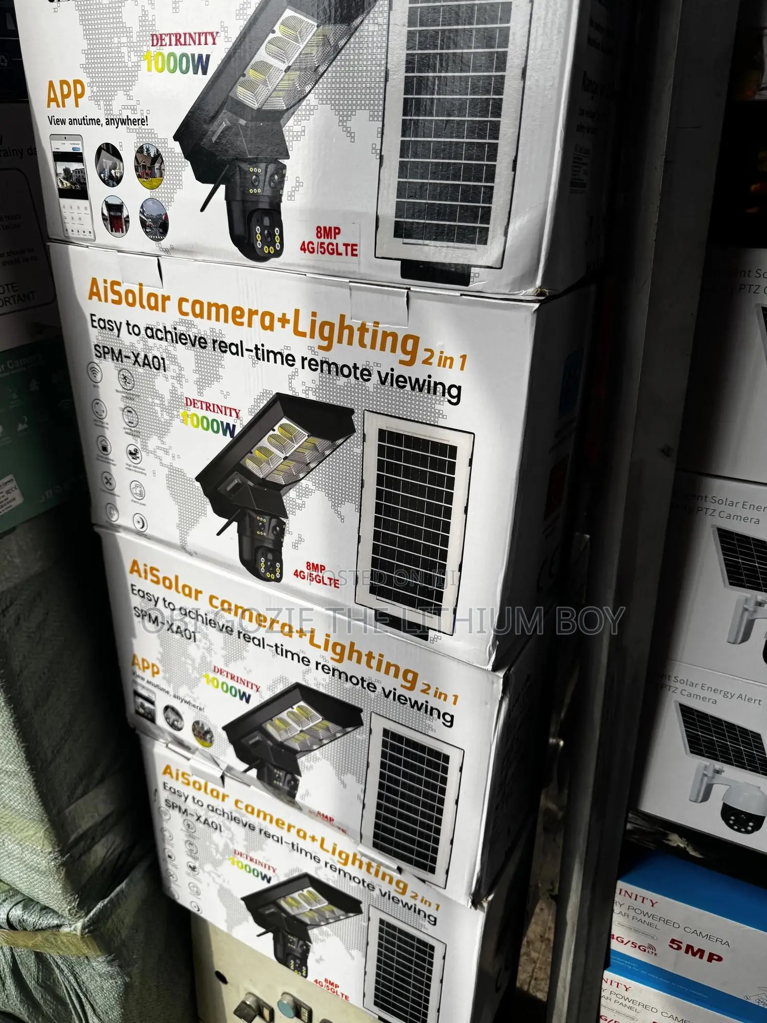 Aisolar Camera Lighting 2 in 1 Solar Security Camera Light.