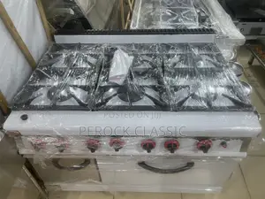 Commercial Six Burner Gas Cooker With Oven