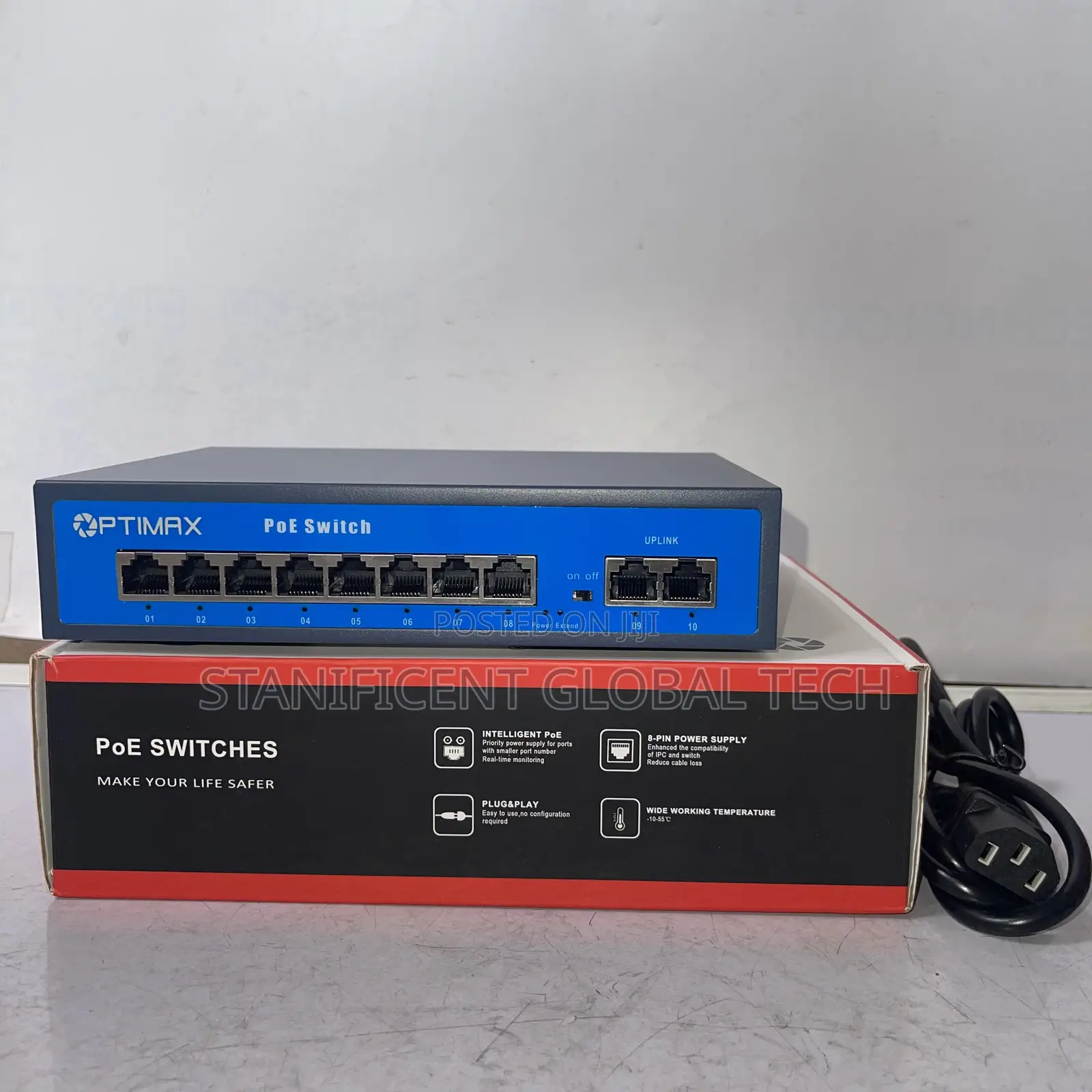 Optimax 8port Poe Switch