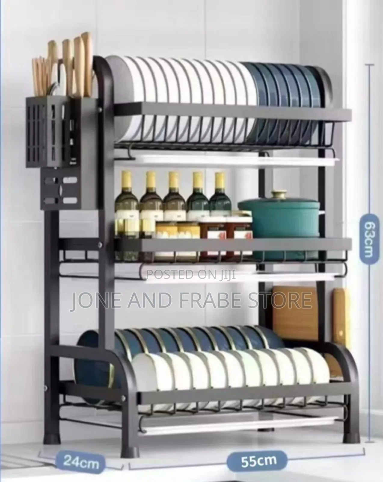 3 Layer/Tiers Plate Rack/ Drainage