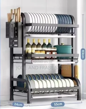 3 Layer/Tiers Plate Rack/ Drainage