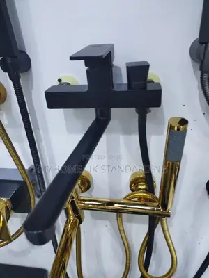 England Bath Mixer Tap Black Long Mouth