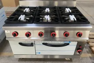 Industrial 6burner Gas Cooker With Oven