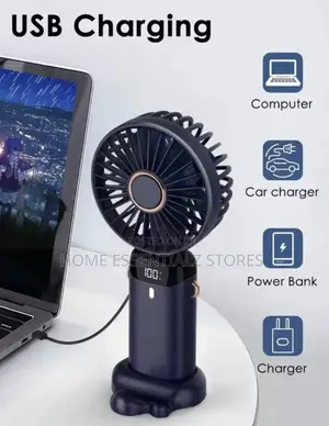 Digital Display Handheld Mini Wireless Fan - 5000mah