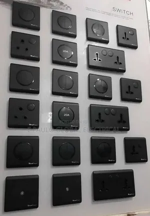 Black Push Boton Socket