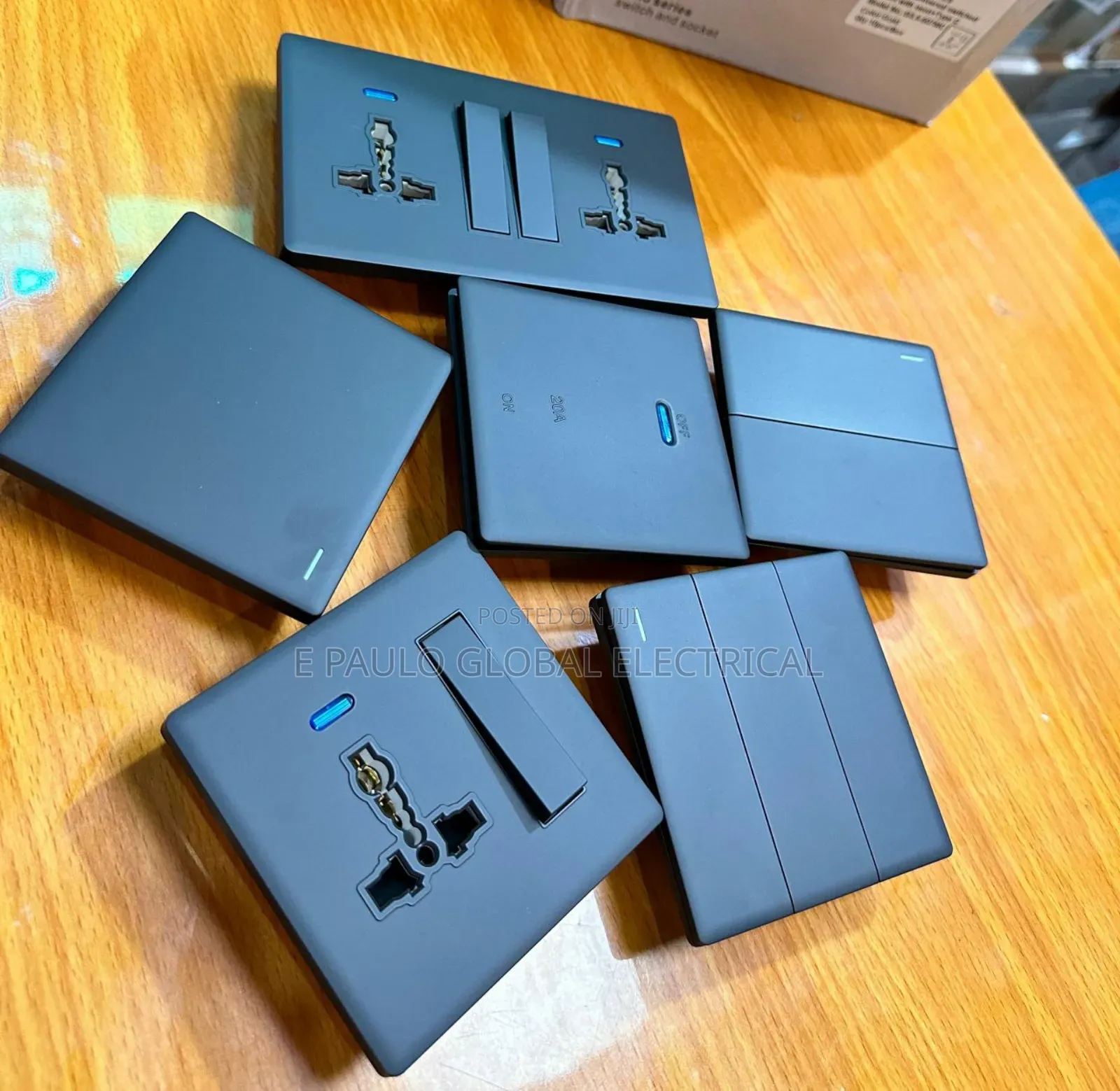 13amps Double Socket Ash Color Socket