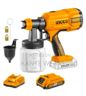 Ingco Cordless Paint Spray Gun With Battery and Charger- 20v
