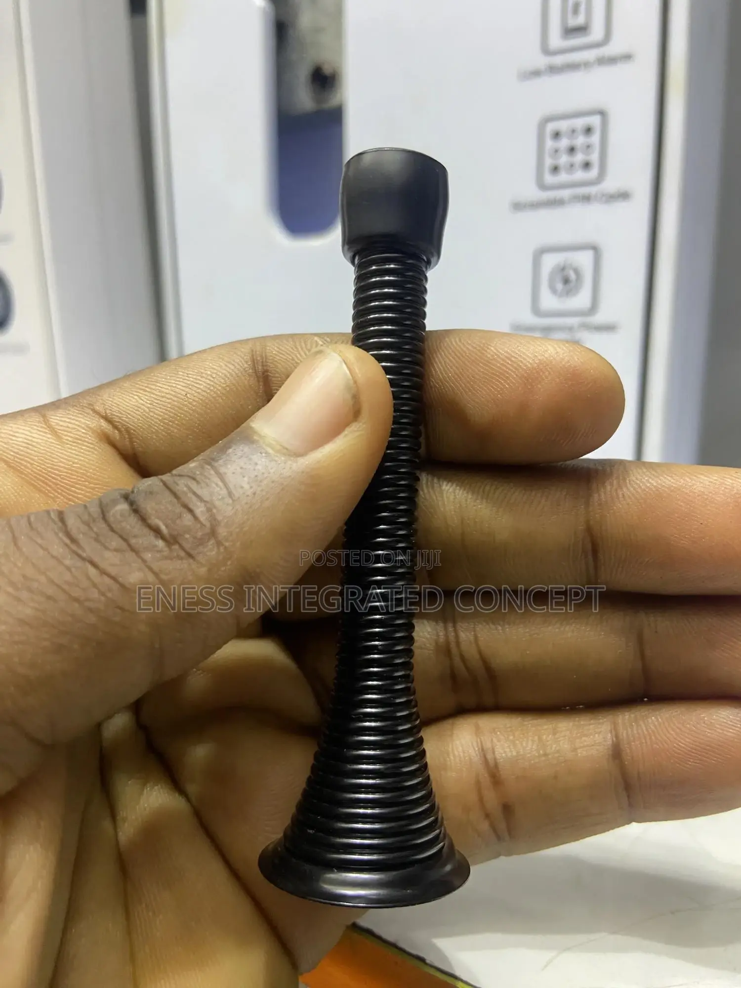 Black Coated Spring Door Stopper