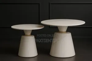 White Marble Two Table Set