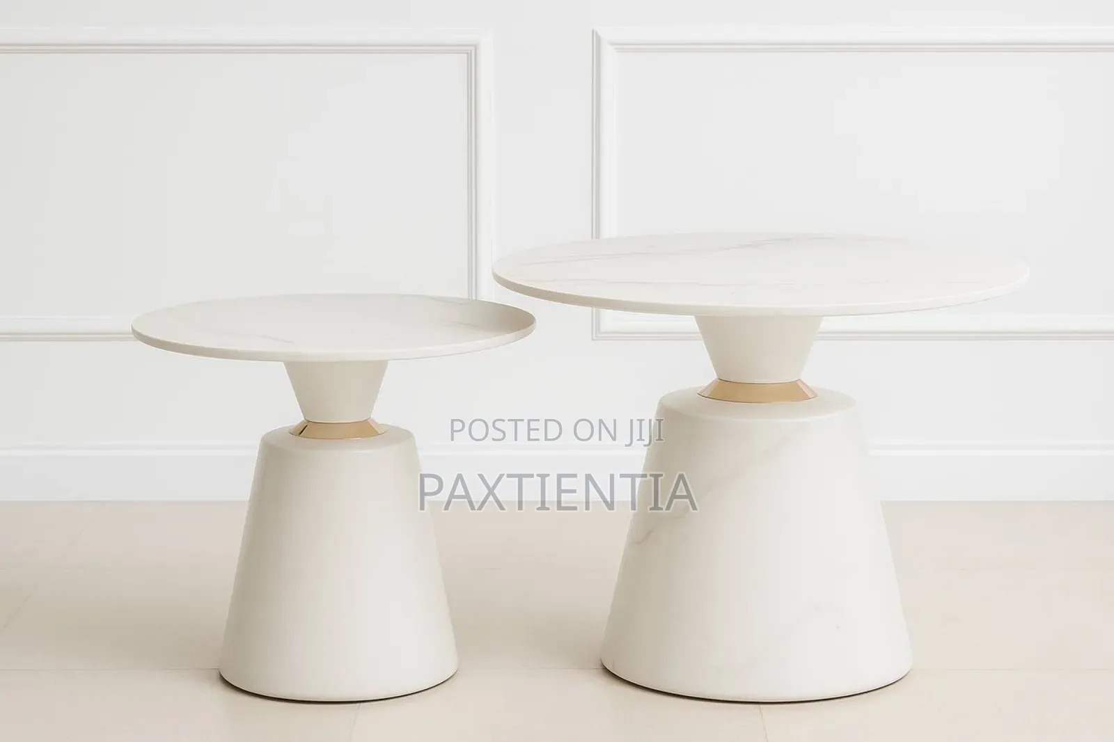 White Marble Two Table Set