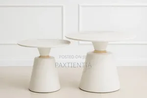 White Marble Two Table Set