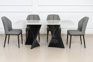 Wave Pattern 6 Seater Dining Set