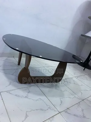 Brown Leg Glass Table