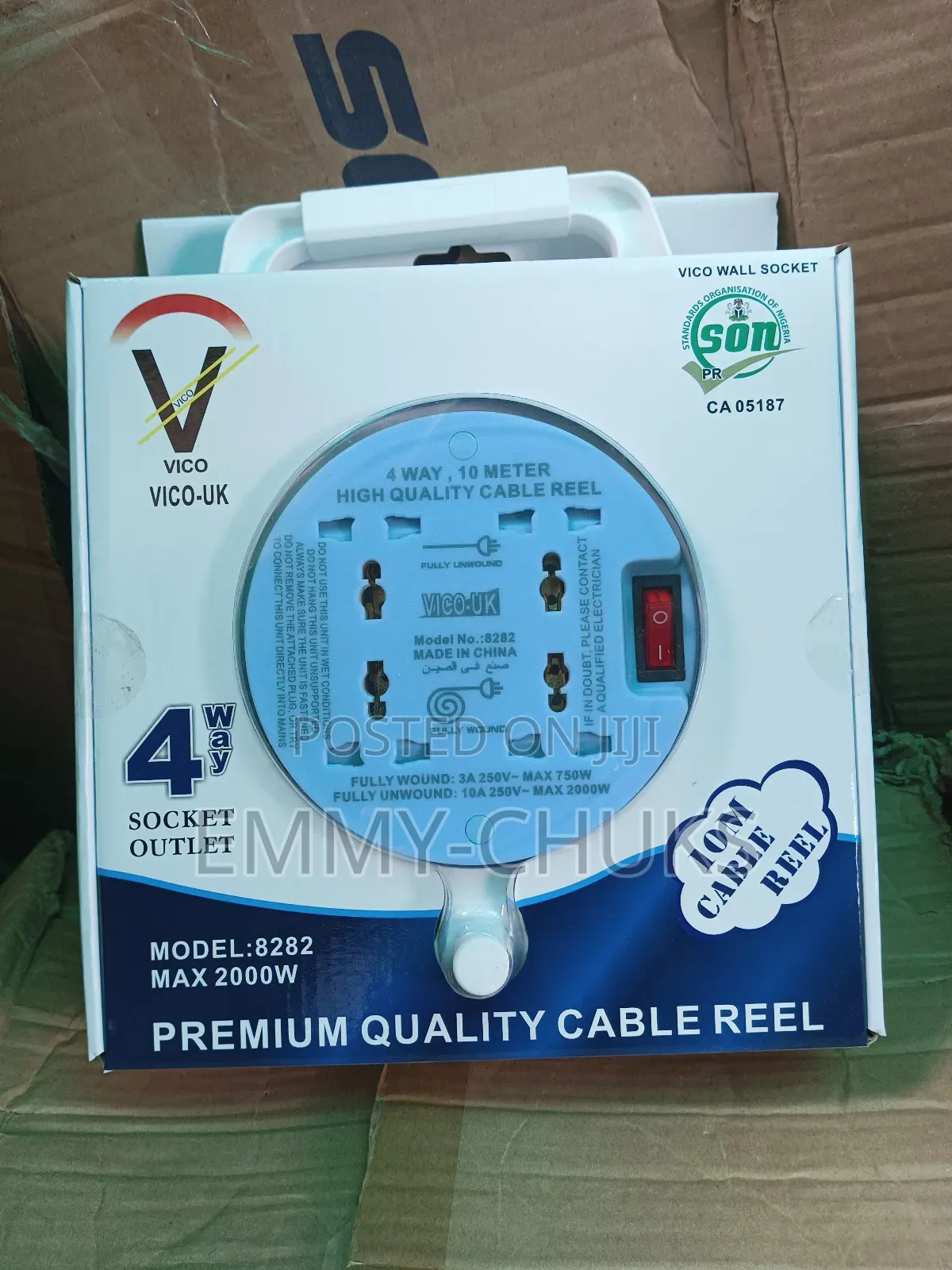 Original Vico Extension Socket 4way 10y Yard