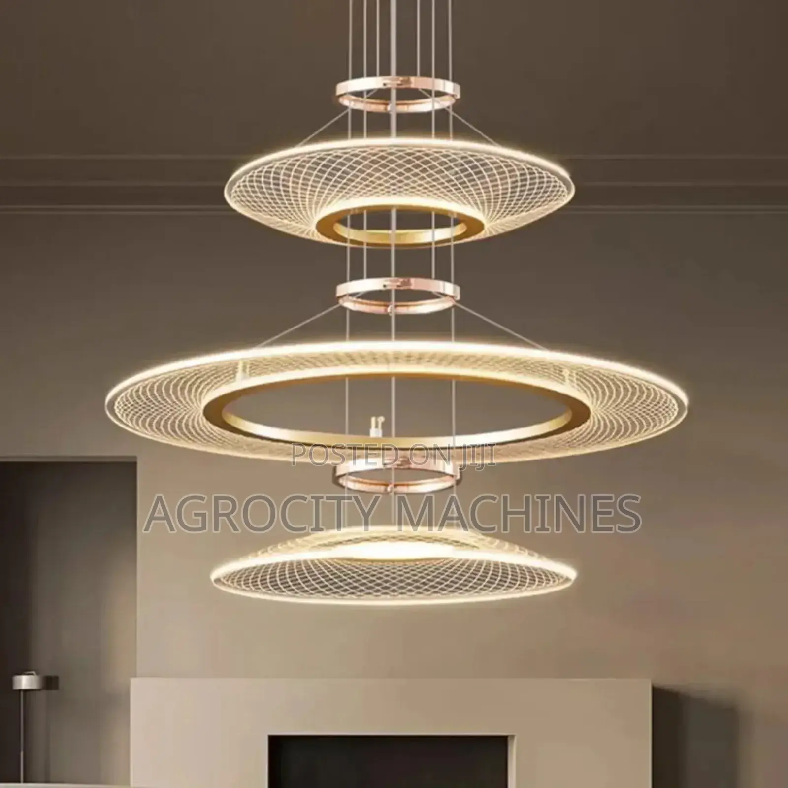 Multi-ring Led Chandelier .