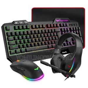 Havit Gaming Keyboard Mouse Headset Mouse Pad Kit,