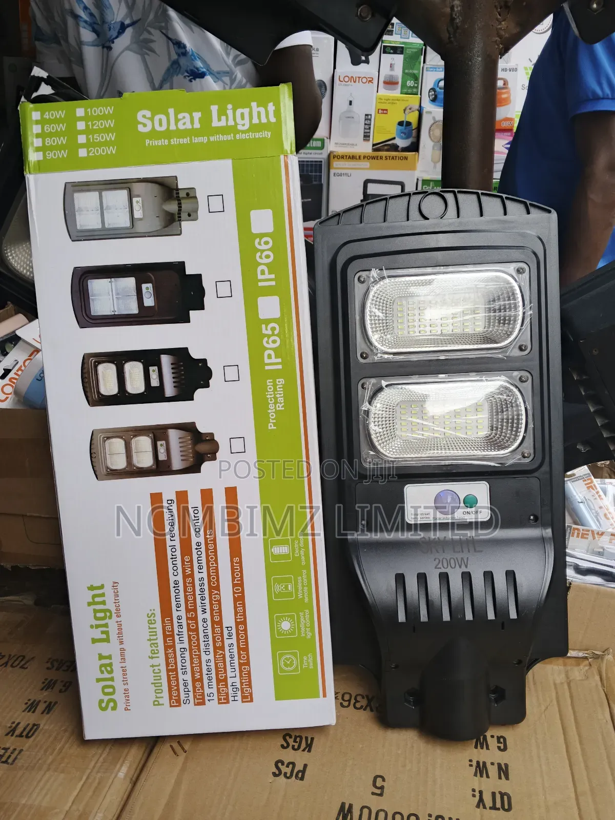 200w All in Solar Street Led Super Bright Security Light