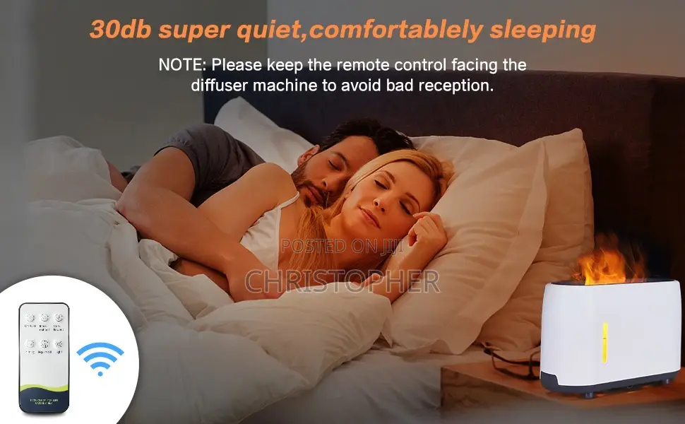 Flame Essential Oil Diffuser Super Quiet Mist Air Humidifier