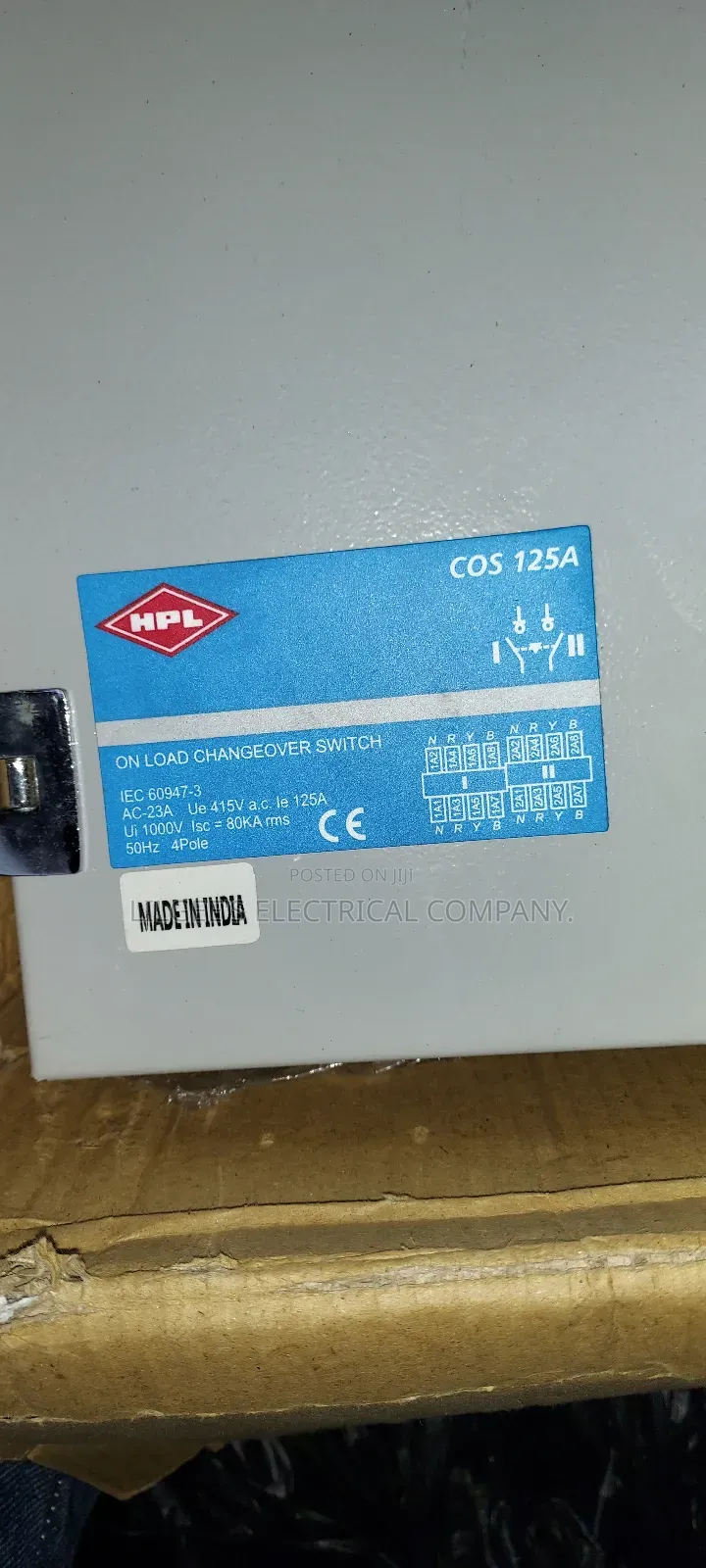 HPL 125 Amps Rotary Handle Changeover Switch