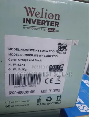 6.2kva 48v Welion Solar Inverter Is Available Now.